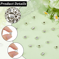 72Pcs 12 Styles Tibetan Style Zinc Alloy European Beads&nbsp;FIND-SC0022-49AS