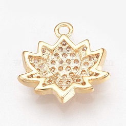 Brass Micro Pave Cubic Zirconia Charms&nbsp;ZIRC-Q002-108G