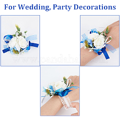 2Pcs Silk Cloth Wrist Corsage&nbsp;AJEW-CP0009-44