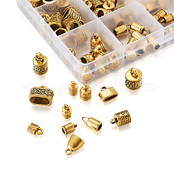 Tibetan Style Alloy Cord Ends&nbsp;TIBEP-TA0002-33AG
