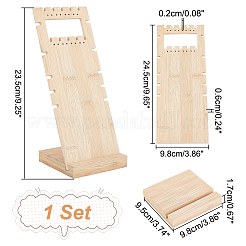 16-Hole 2-Row Wood Jewelry Display Stands&nbsp;EDIS-WH0016-007B