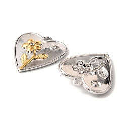 304 Stainless Steel Rhinestone Pendants&nbsp;STAS-Z145-03GP-03