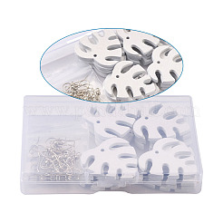 DIY Monstera Leaf Dangle Earring Making Kits&nbsp;DIY-TA0008-38