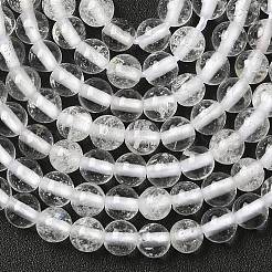 Natural Quartz Crystal Round Beads Strands&nbsp;G-J303-01-4mm