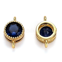 Real 18K Gold Plated Brass Micro Pave Cubic Zirconia Links Connectors&nbsp;ZIRC-L100-010G