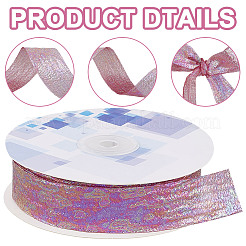 20 Yards Iridescent Polyester Ruffled Ribbon for Sewing Decoration&nbsp;OCOR-WH20007-14B