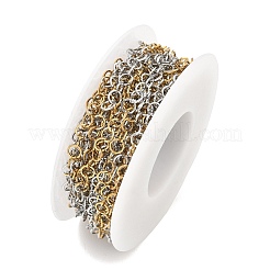 Two Tone 304 Stainless Steel Cable Chains&nbsp;CHS-G052-04GP