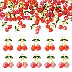 36Pcs 2 Colors Glass Pendants&nbsp;GLAA-TA0003-89