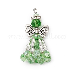 Handmade Glass Seed Beaded Angel Pendants&nbsp;PALLOY-MZ00497