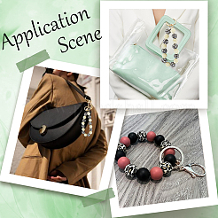 50Pcs Silicone Beads Loose Silicone Beads Kit Leopard Print Silicone Beads for Keychain Making Bracelet Necklace &nbsp;SIL-SC0001-98