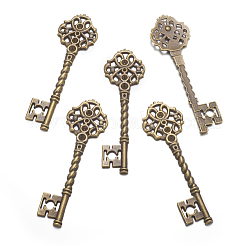 Key Tibetan Style Pendant Rhinestone Settings&nbsp;TIBEB-A101291-AB-LF