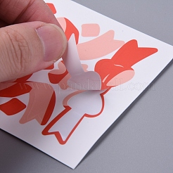 Bowknot & Heart Pattern Decorative Stickers Sheets&nbsp;DIY-L037-G06