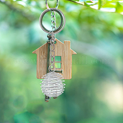 Iron Spiral Bead Cage Keychain&nbsp;KEYC-DC00004