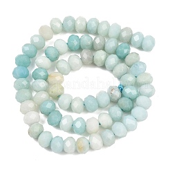 Natural Flower Amazonite Beads Strands&nbsp;G-C259-A26-5x8mm