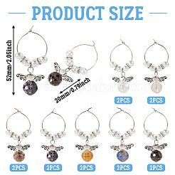 14Pcs 7 Colors Glass Wine Glass Charms&nbsp;AJEW-TAC00022