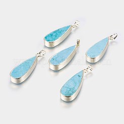 Natural Howlite Pendants&nbsp;G-E460-14G