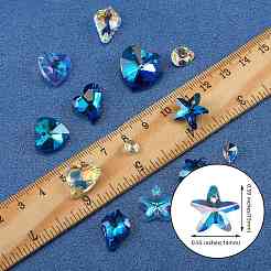 28Pcs 14 Style Faceted Glass Rhinestone Charms&nbsp;RGLA-SZ0001-02