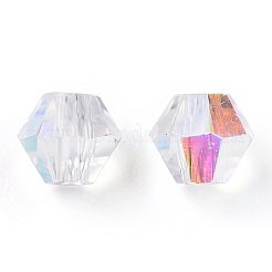 Electroplate Transparent Glass Beads&nbsp;GLAA-YWC0001-02A