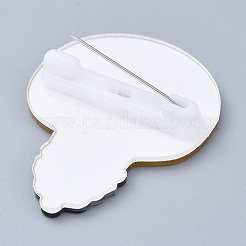 Acrylic Safety Brooches&nbsp;JEWB-D006-B07