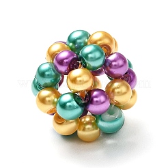 Round Woven Beads&nbsp;HY-JF-4MM-M2
