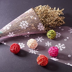 Snowflake Deco Mesh Ribbons&nbsp;OCOR-P010-G05