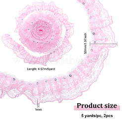 Polyester Lace Trim&nbsp;OCOR-WH0047-91B