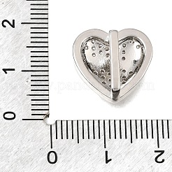 Mother's Day Brass Micro Pave Cubic Zirconia Slide Charms&nbsp;KK-E802-21P-B