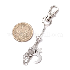Moon Alloy Swivel Lobster Claw Clasps & Brass Cable Chains&nbsp;AJEW-JB01337-01