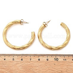 304 Stainless Steel Twist C-Shaped Stud Earrings&nbsp;EJEW-V016-09G-02