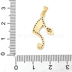 Brass Micro Pave Cubic Zirconia Enamel Pendants&nbsp;KK-D354-07G-E