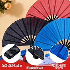 16Pcs 4 Colors Polyester Fan Display Decorations&nbsp;DIY-GA0010-05