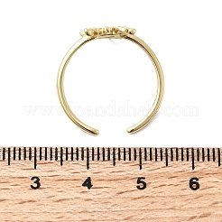 925 Sterling Silver Adjustable Cuff Rings&nbsp;RJEW-P171-02G
