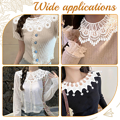 6Pcs 6 Styles Polyester Embroidery Lace Collar&nbsp;AJEW-CY0002-84