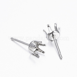Tarnish Resistant 304 Stainless Steel Stud Earring Settings&nbsp;LS-STAS-H376-97