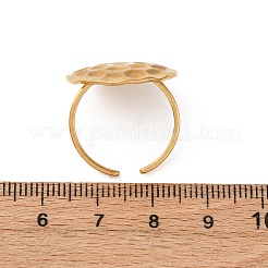 304 Stainless Steel Adjustable Cuff Rings for Women&nbsp;RJEW-Z099-01G-03