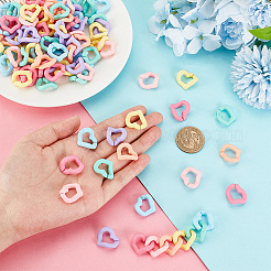 105pcs 7 colors Opaque & Transparent Acrylic Linking Rings&nbsp;OACR-PH0001-99