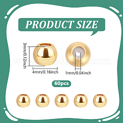 60Pcs Brass Beads&nbsp;KK-PH0012-58G-03