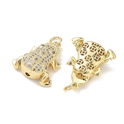 Brass Micro Pave Clear Cubic Zirconia Pendant&nbsp;KK-H280-04G