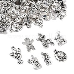 72Pcs 12 Styles Tibetan Style Alloy Pendants&nbsp;FIND-FP0001-24