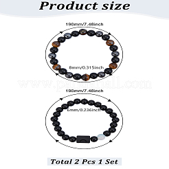 Natural Mixed Gemstone Stretch Bracelets&nbsp;BJEW-LP0001-25K