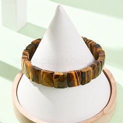 Natural Tiger Eye Beaded Stretch Bracelets for Unisex&nbsp;G-K303-02A