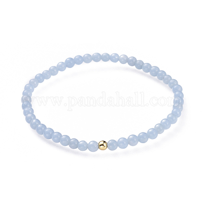 Natural Angelite Stretch Bracelets&nbsp;BJEW-JB04556-06-1