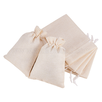 Burlap Packing Pouches Drawstring Bags&nbsp;ABAG-BC0001-05B-14x10-1