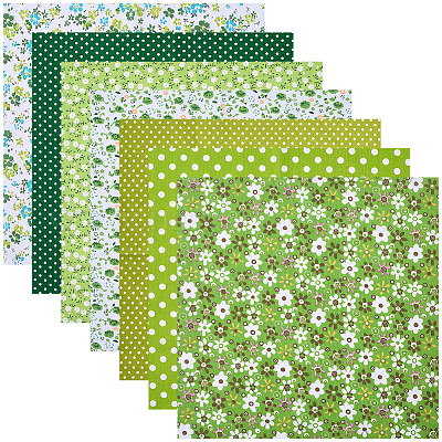 7Pcs Printed Cotton Fabric&nbsp;DIY-CY0002-16B-1