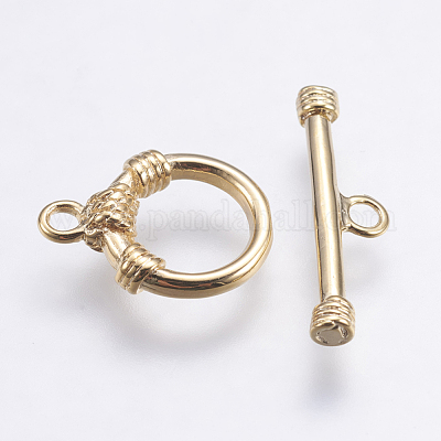 Brass Toggle Clasps&nbsp;X-KK-G333-20G-NF-1