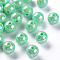 Opaque Acrylic Beads, AB Color Plated, Round, Aquamarine, 12x11mm, Hole: 2.5mm, about 566pcs/500g