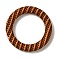 Silicone Beads, Ring, Saddle Brown, 65x10mm, Hole: 3mm