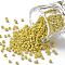 12/0 Glass Seed Beads, Opaque Colors Lustered, Round, Yellow, 2mm, Hole: 1mm, about 30000pcs/pound