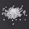 Plastic Ear Nuts, Earring Backs, Clear, 3x3mm, Hole: 0.3mm, about 550pcs/10g
