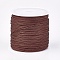 Nylon Braided Threads, Chinese Knotting Cords for Jewelry Making Macrame Craft, Saddle Brown, 0.8mm, about 49.21 yards(45m)/roll